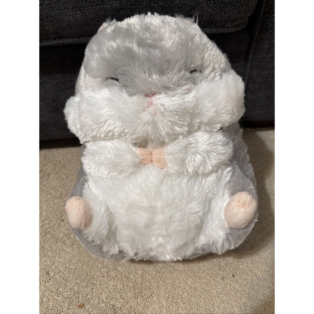 Large Round 13" Amuse Gray Hamster Plush Stuffed Animal Coroham Codon (Lexi)